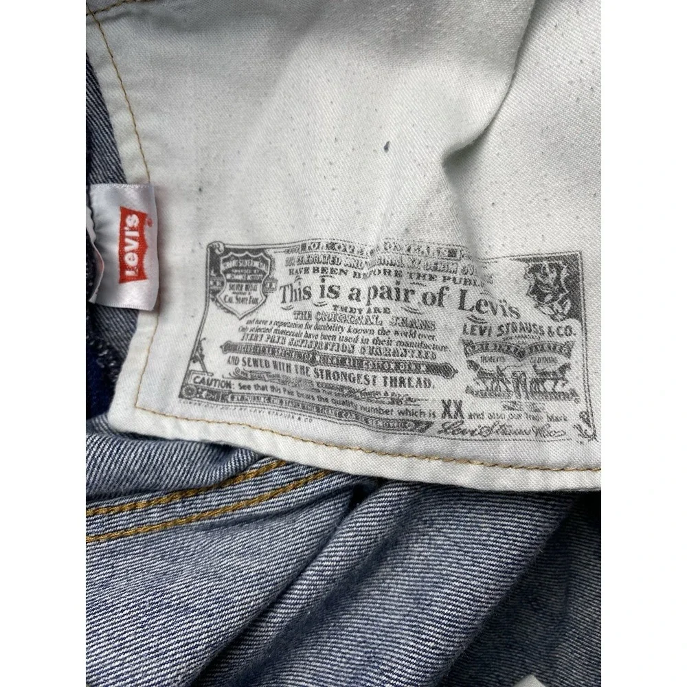 Levi's 501 Original Fit Button Fly Jeans Men's 40x32 Measured 38x29 Dark Wash
